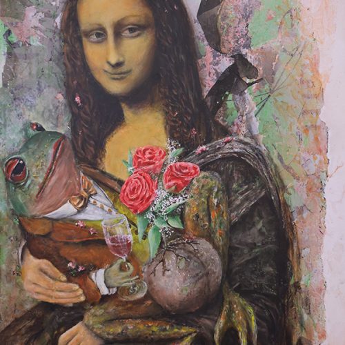 2024 - Mona Lisa - blooming fantasy - 55 x 80 cm - acryl © Manfred Kiesl